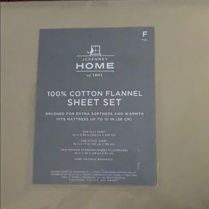 100% cotton flannel sheet set in tan